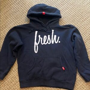 Fresh Pullover Hoodie with Stylish Cursive Design